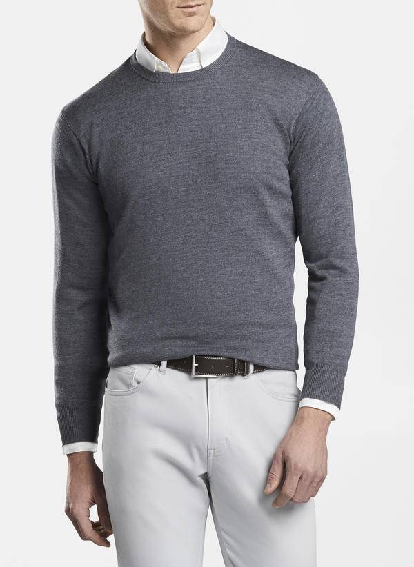 Peter Millar Crown Soft Merino-Silk Crew Neck Sweater
