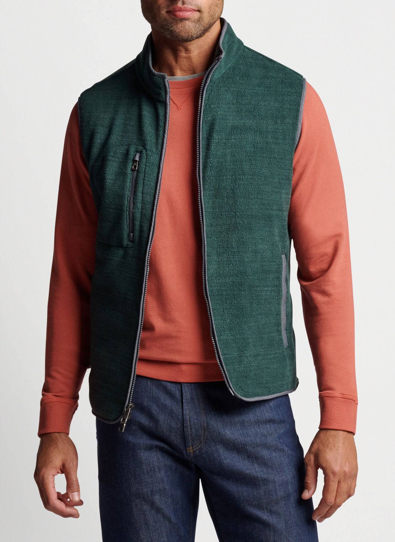 Peter Millar Micro Shearling Fleece Vest
