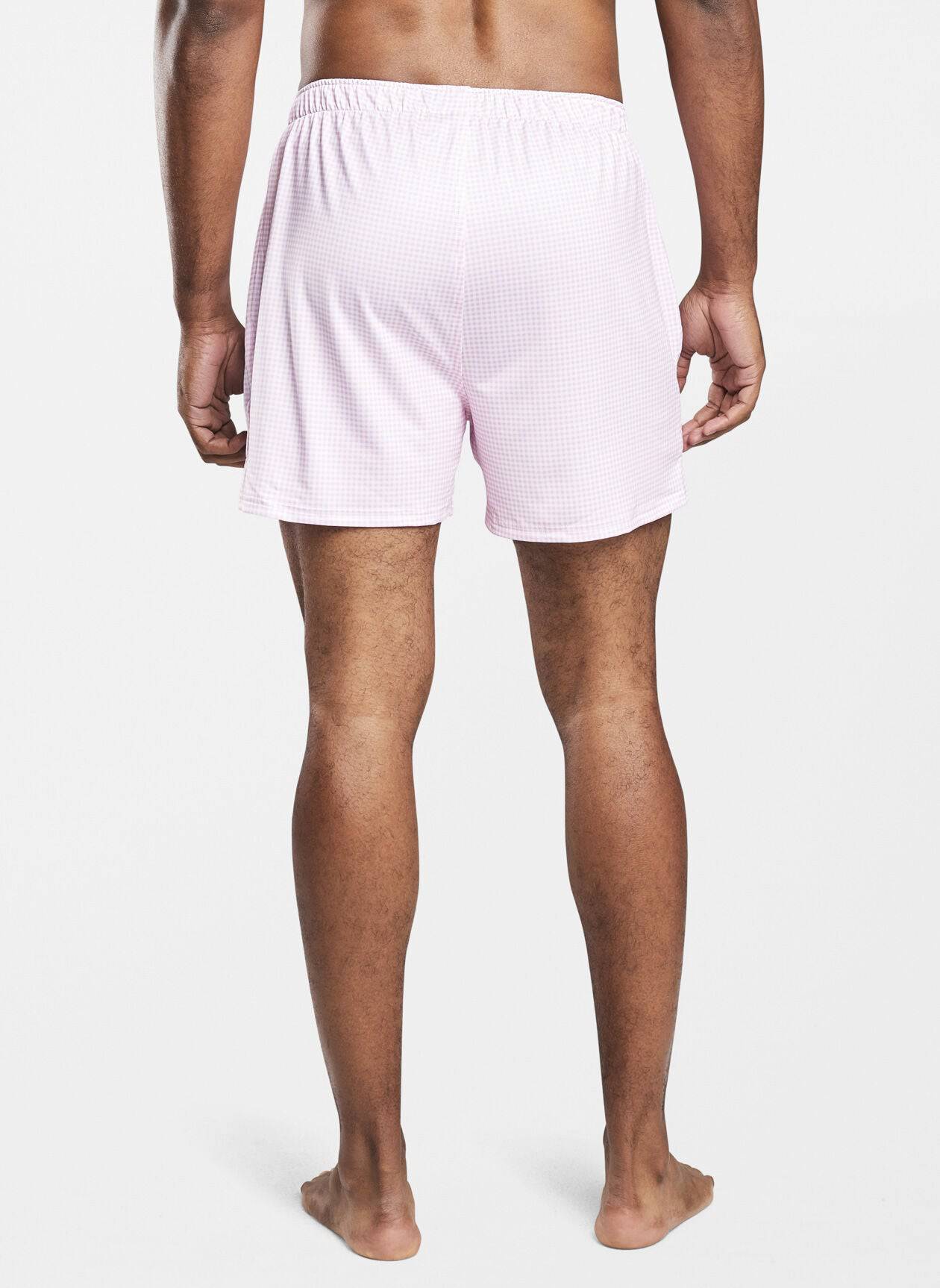 Peter Millar Nebraska Printed Gingham Check Stretch Jersey Boxer