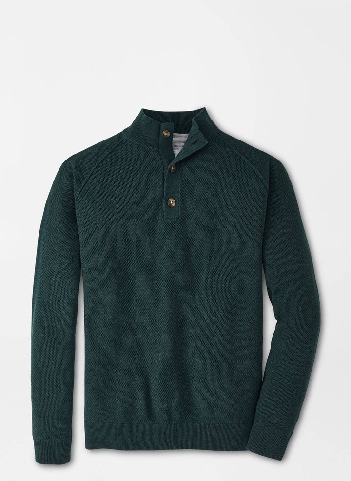 Peter Millar Parkway Textured 3-Button Mock Sweater