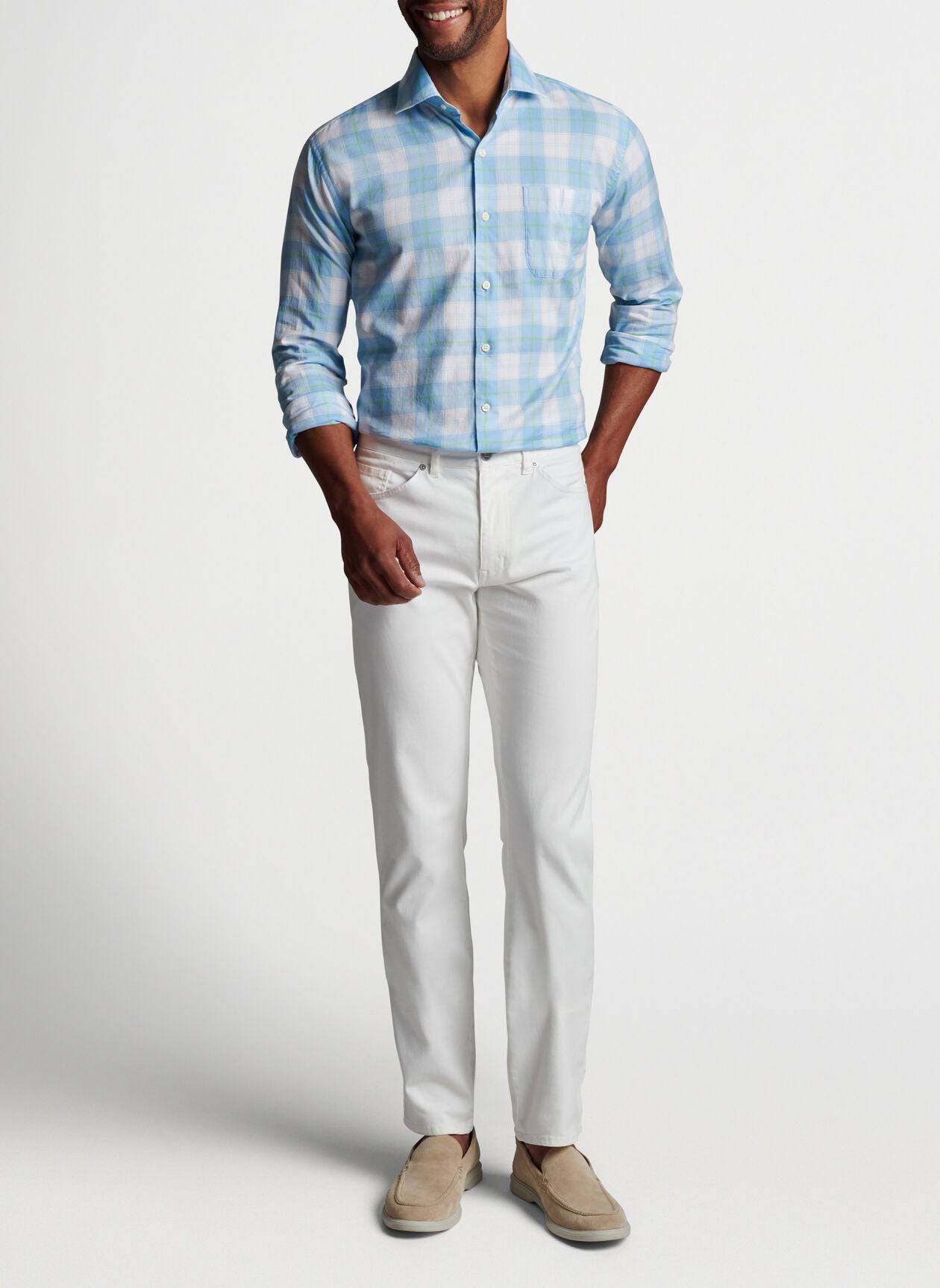 Peter Millar Rosemont Summer Soft Cotton Sport Shirt