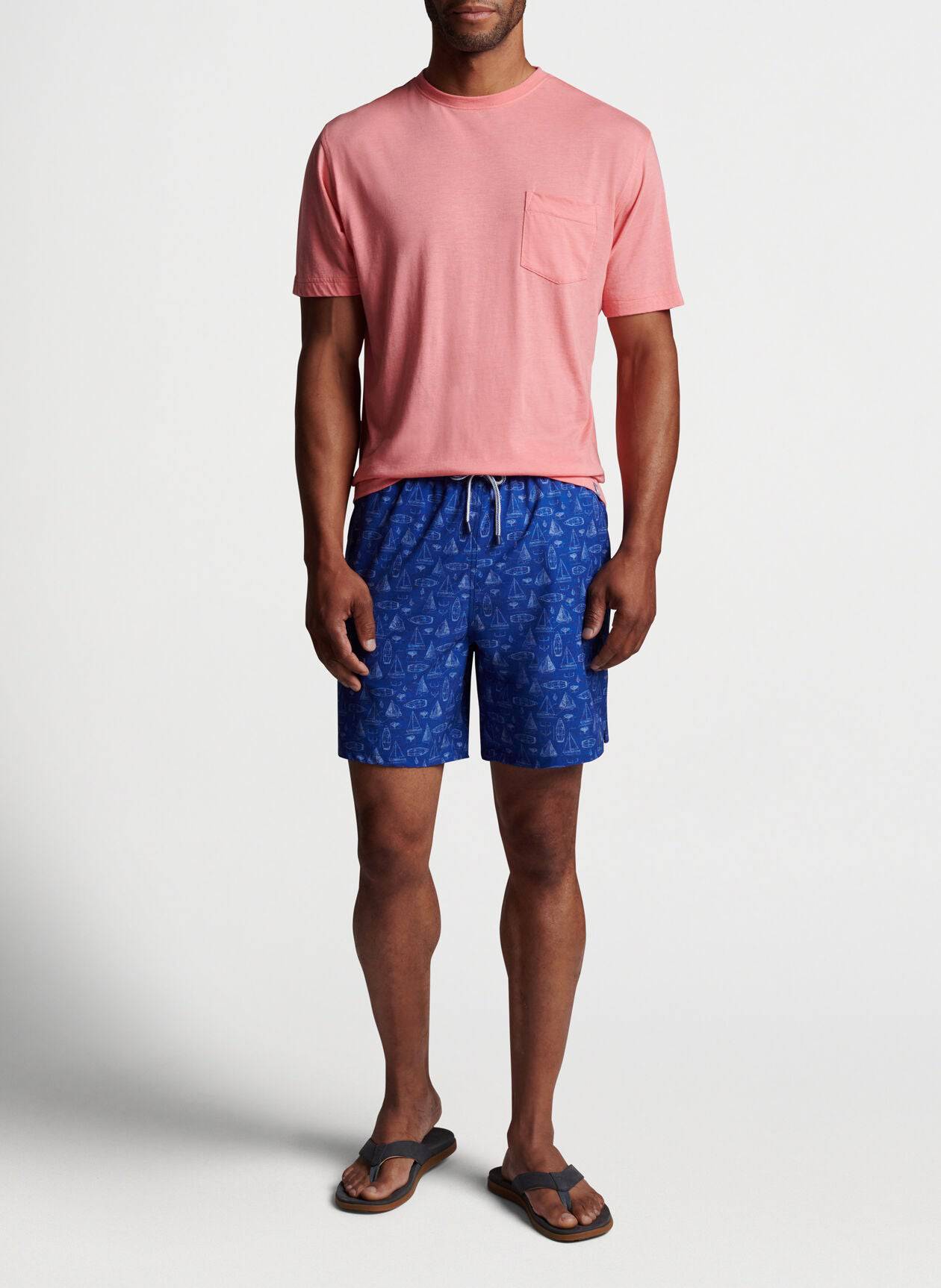 Peter Millar Sailboat Blueprint Swim Trunk