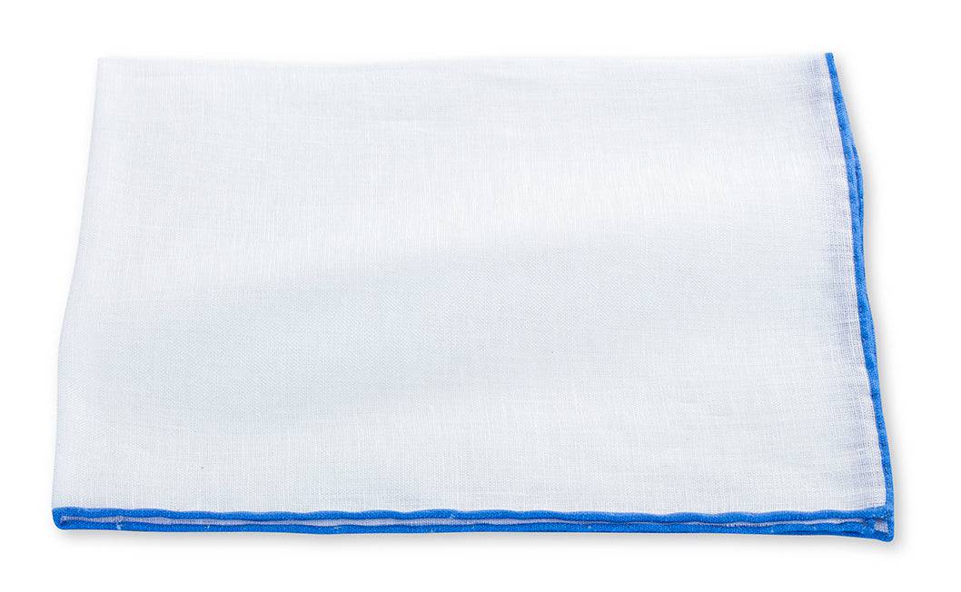 R. Hanauer Linen Border Pocket Square