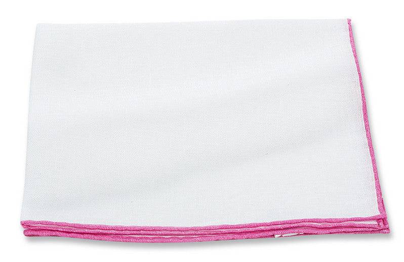 R. Hanauer Linen Border Pocket Square