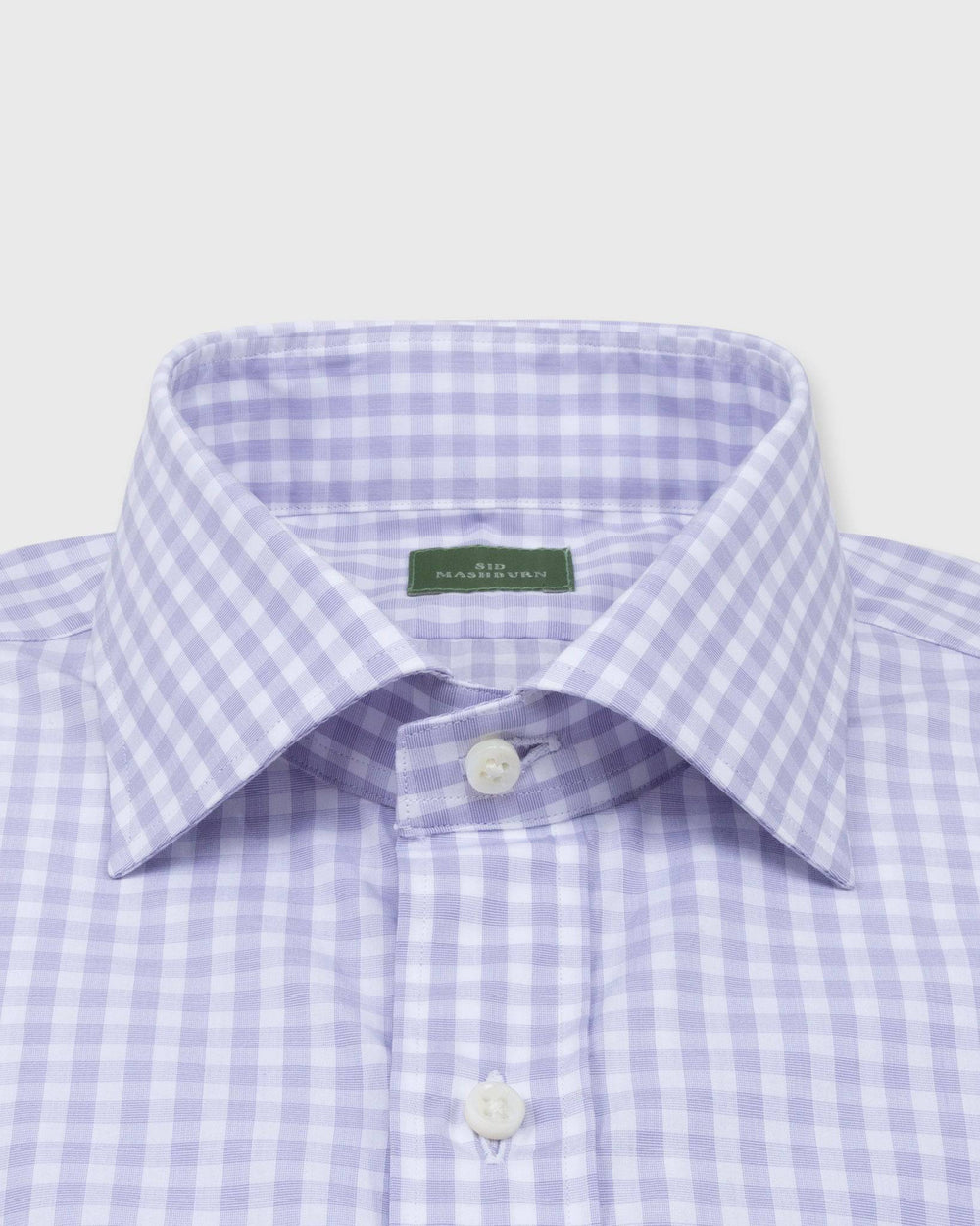 Sid Mashburn Lavender Gingham Spread Collar Dress Shirt