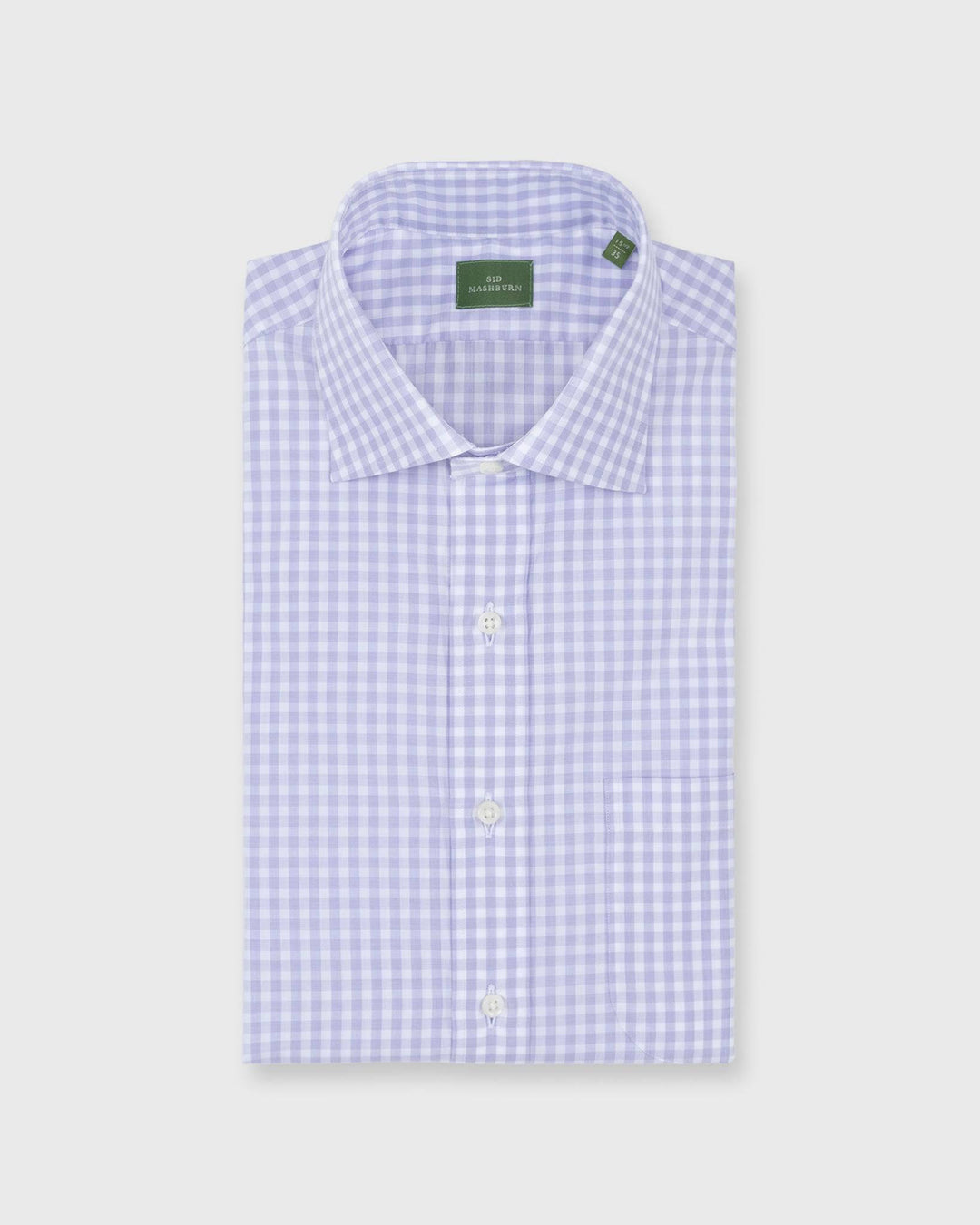 Sid Mashburn Lavender Gingham Spread Collar Dress Shirt