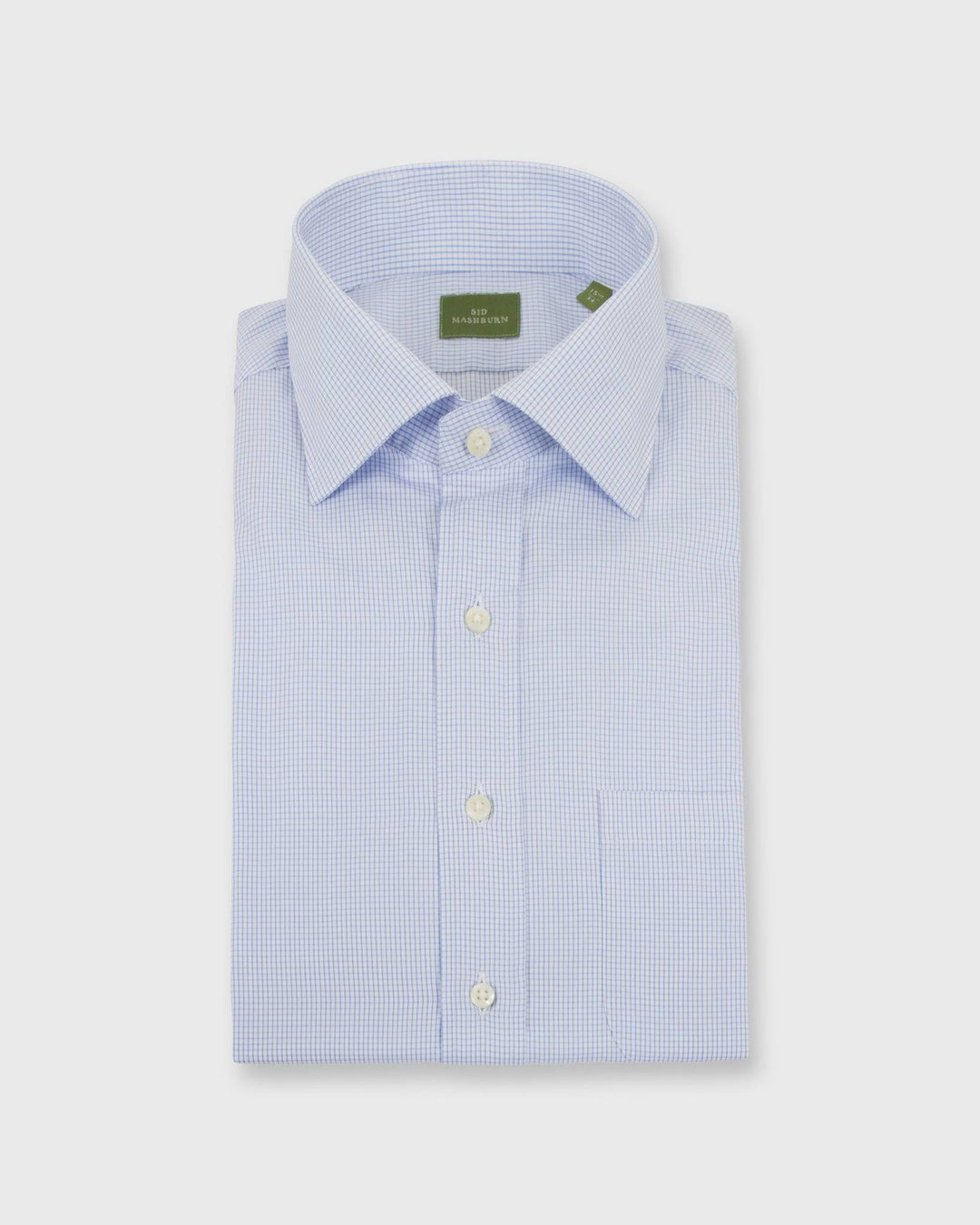 Sid Mashburn Sky Graph Check Dress Shirt