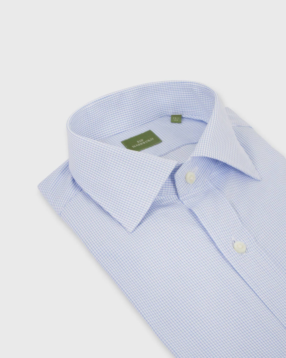 Sid Mashburn Sky Graph Check Dress Shirt