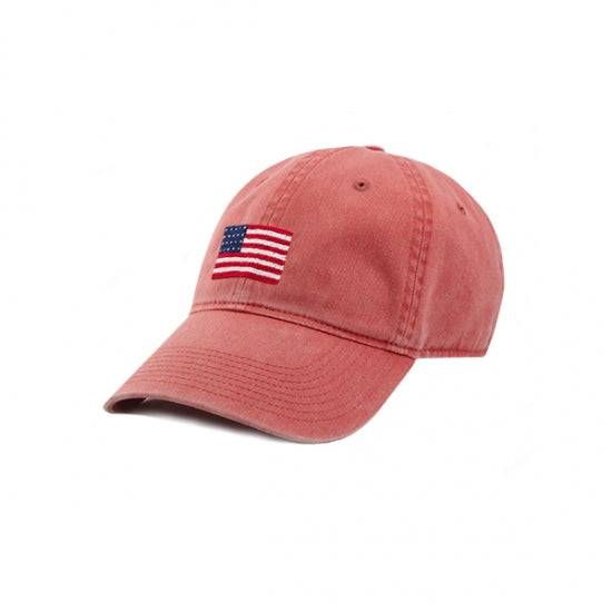 Smathers & Branson American Flag Nantucket Red® Needlepoint Hat