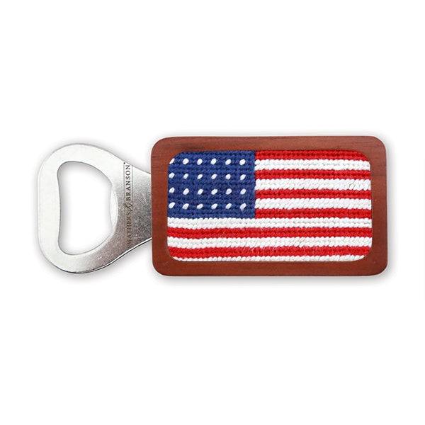 Smathers & Branson American Flag Needlepoint Bottle Opener