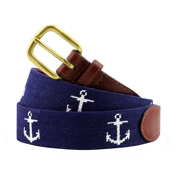 Smathers & Branson Anchor Needlepoint Belt