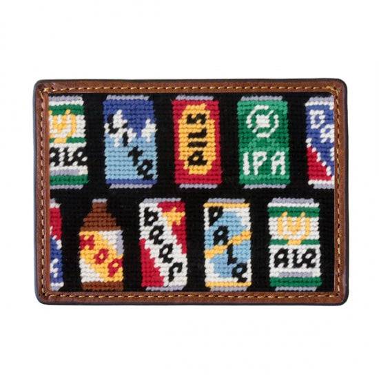 Smathers & Branson Beer Cans Needlepoint Card Wallet