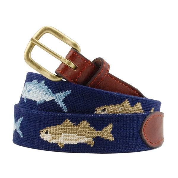 Smathers & Branson Bluefish and Striper Needlepoint Belt