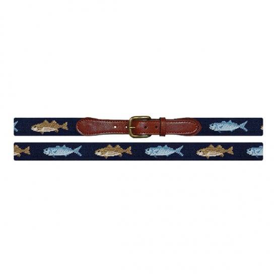 Smathers & Branson Bluefish and Striper Needlepoint Belt