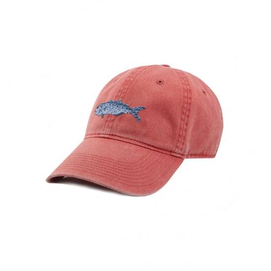 Smathers & Branson Bluefish Nantucket Red Needlepoint Hat