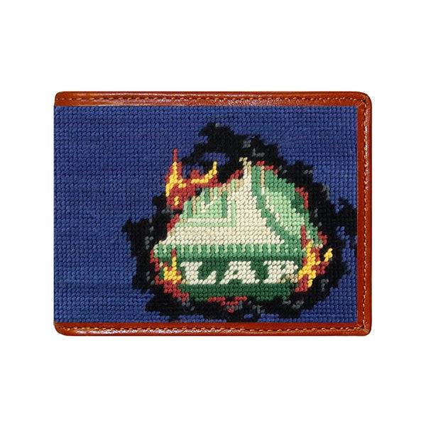 Smathers & Branson Burning a Hole Needlepoint Bi-Fold Wallet