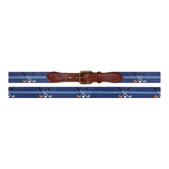 Smathers & Branson Crossed Clubs Needlepoint Belt