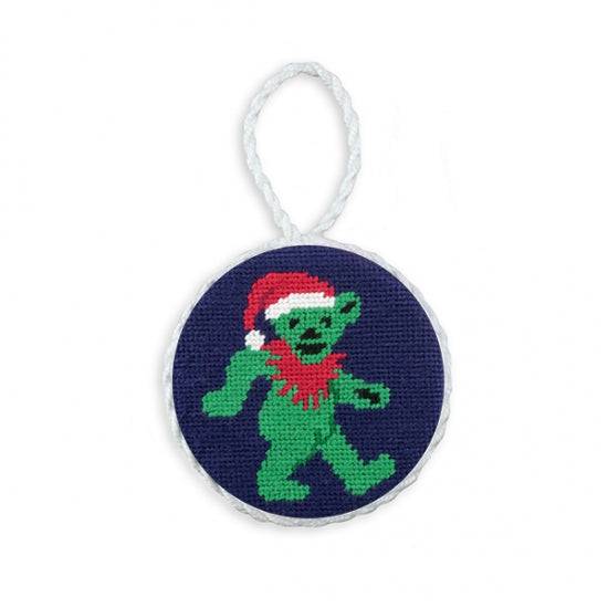 Smathers & Branson Dancing Bear Santa Needlepoint Ornament