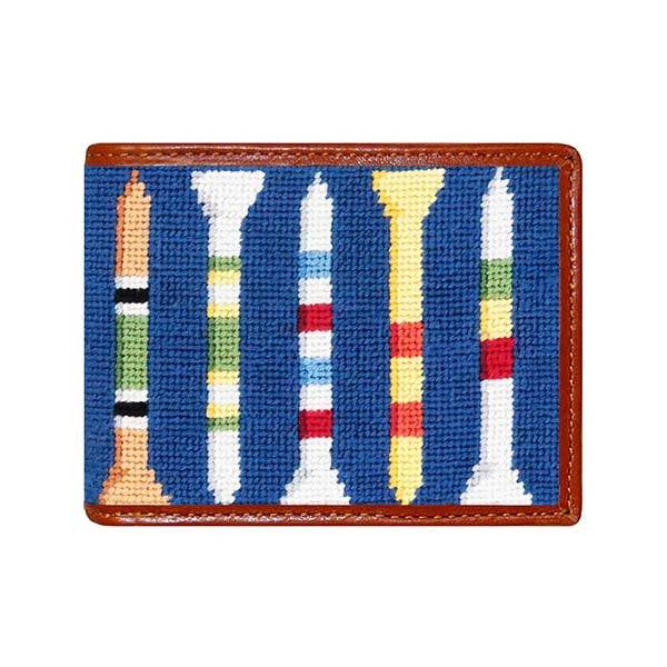 Smathers & Branson Golf Tees Needlepoint Bi-fold Wallet