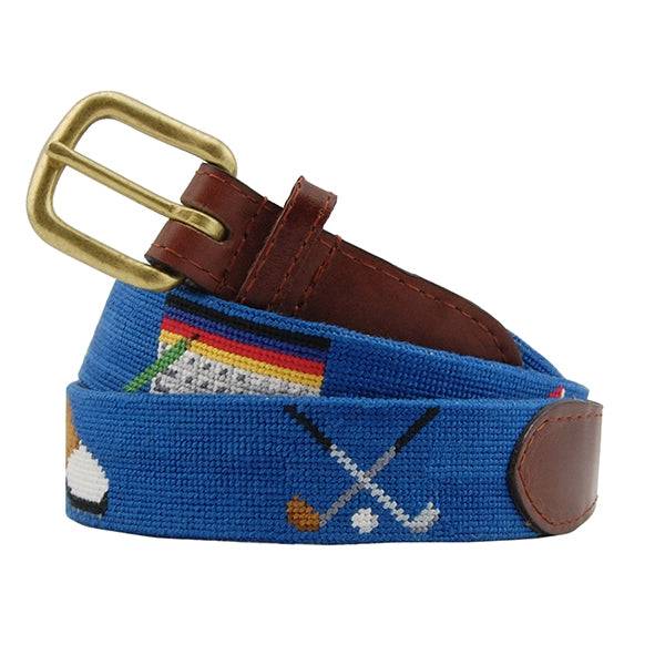 Smathers & Branson Golfer's Life Needlepoint Belt