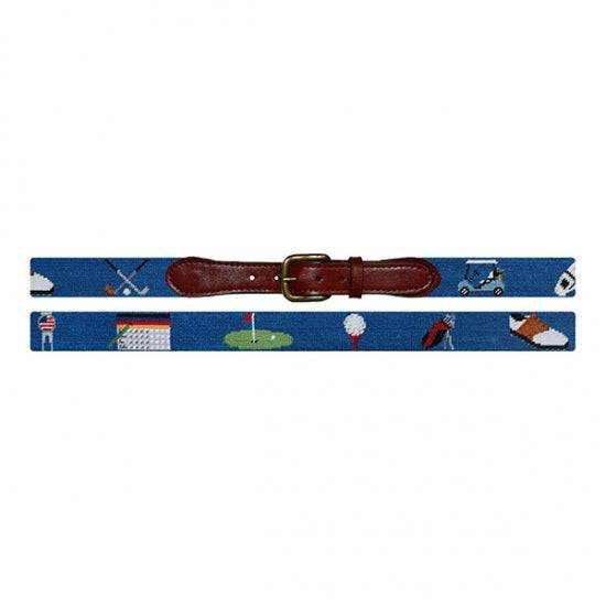 Smathers & Branson Golfer's Life Needlepoint Belt