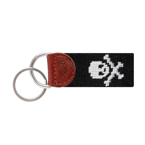 Smathers & Branson Jolly Roger (Black) Needlepoint Key Fob