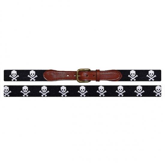 Smathers & Branson Jolly Roger Needlepoint Belt