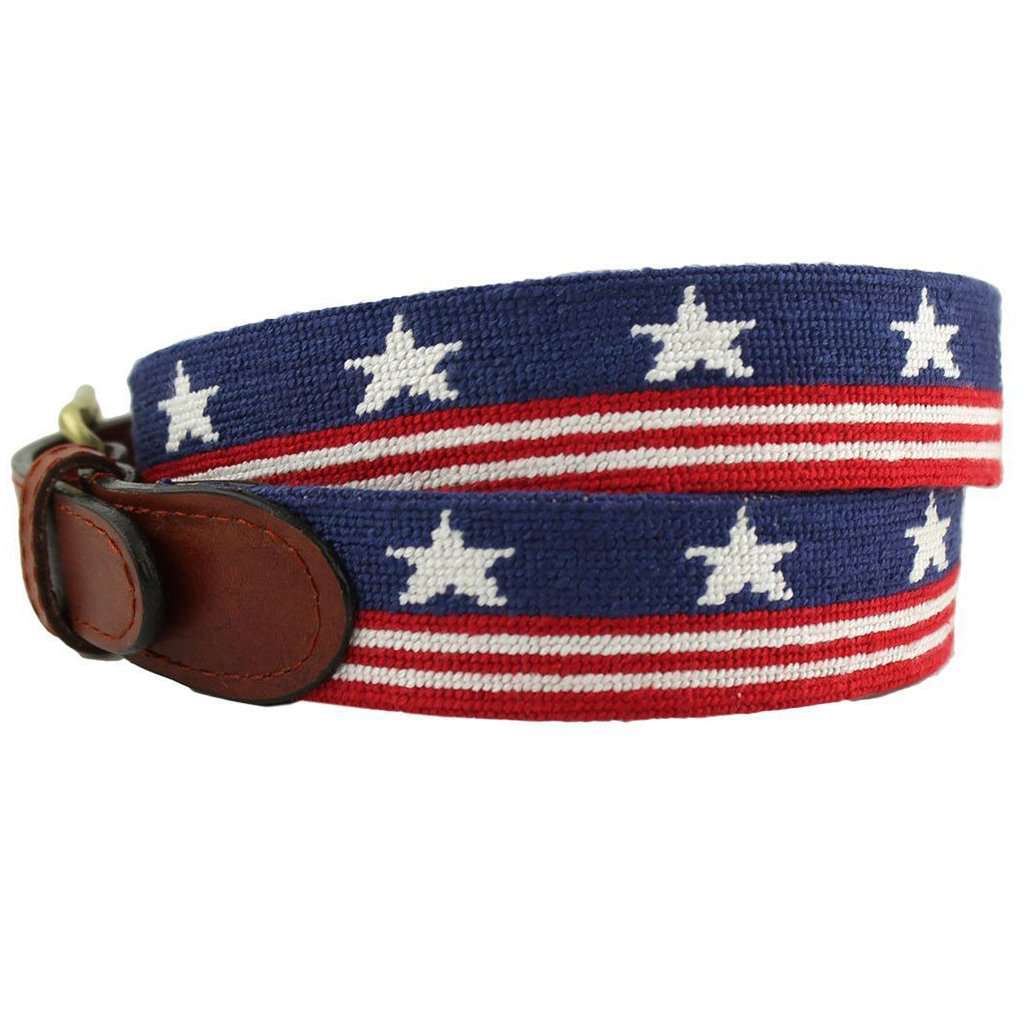 Smathers & Branson Old Glory Needlepoint Belt