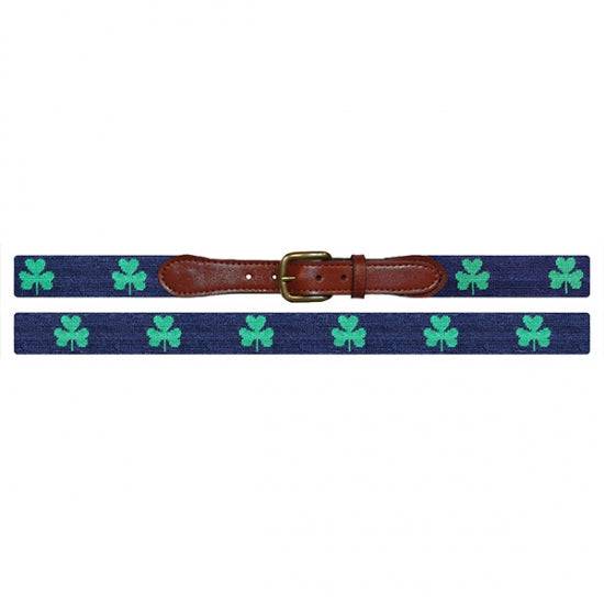 Smathers & Branson Shamrock Needlepoint Belt