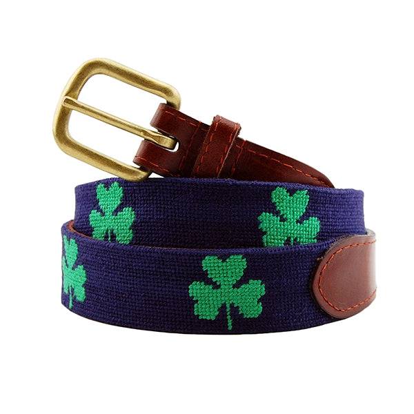 Smathers & Branson Shamrock Needlepoint Belt