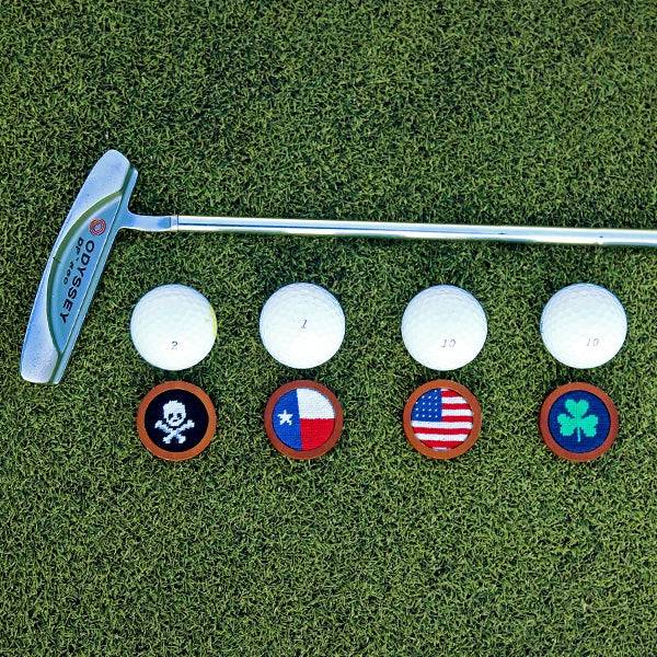 Smathers & Branson Shamrock Needlepoint Golf Ball Marker