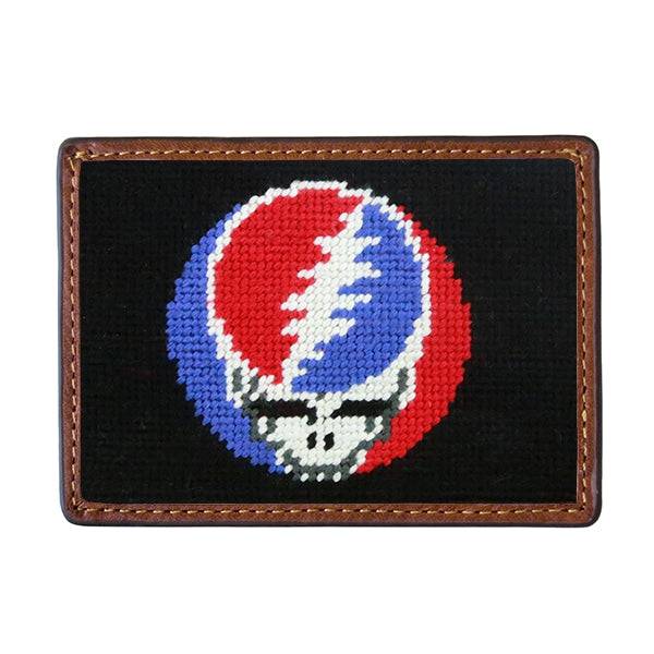 Smathers & Branson Steal Your Face (Black) Needlepoint Card Wallet