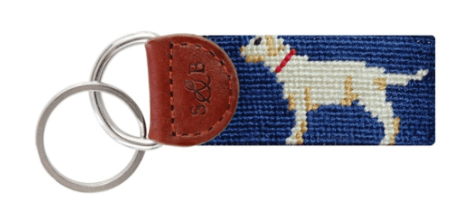 Smathers & Branson Yellow Lab Needlepoint Key Fob