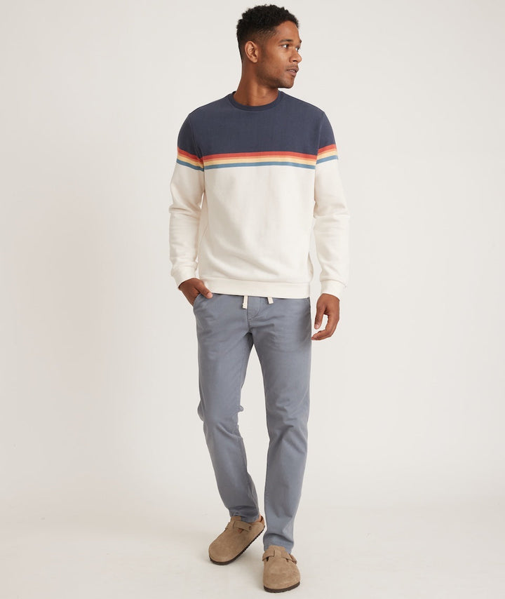 Marine Layer Sunset Stripe Sweatshirt Colorblock Sunset Stripe MLSSWT