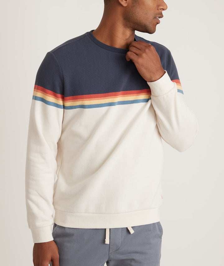 Marine Layer Sunset Stripe Sweatshirt Colorblock Sunset Stripe MLSSWT