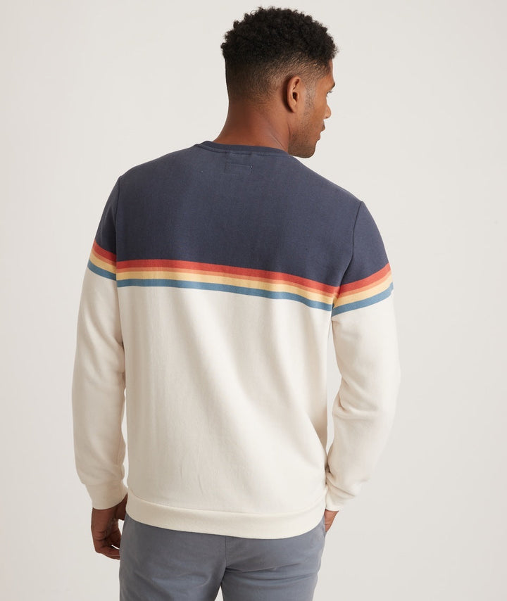 Marine Layer Sunset Stripe Sweatshirt Colorblock Sunset Stripe MLSSWT