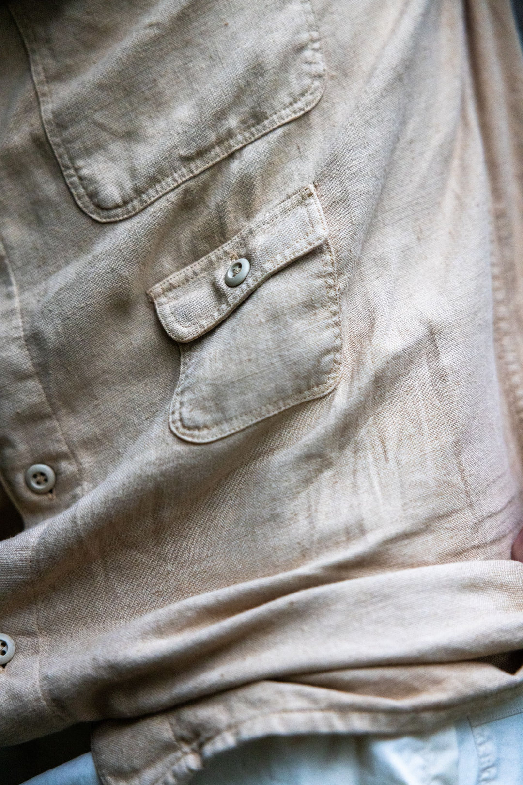Amundsen Traveller's Linen Shirt Mens Khaki MSH69