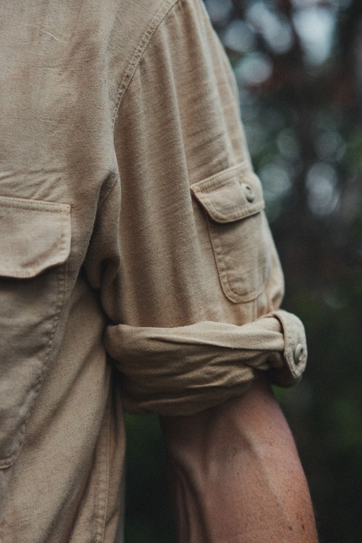 Amundsen Traveller's Linen Shirt Mens Khaki MSH69
