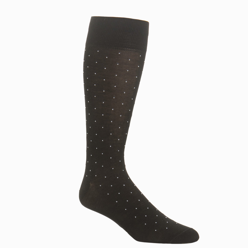 John Hyatt Pin Dot Cotton Dress Sock