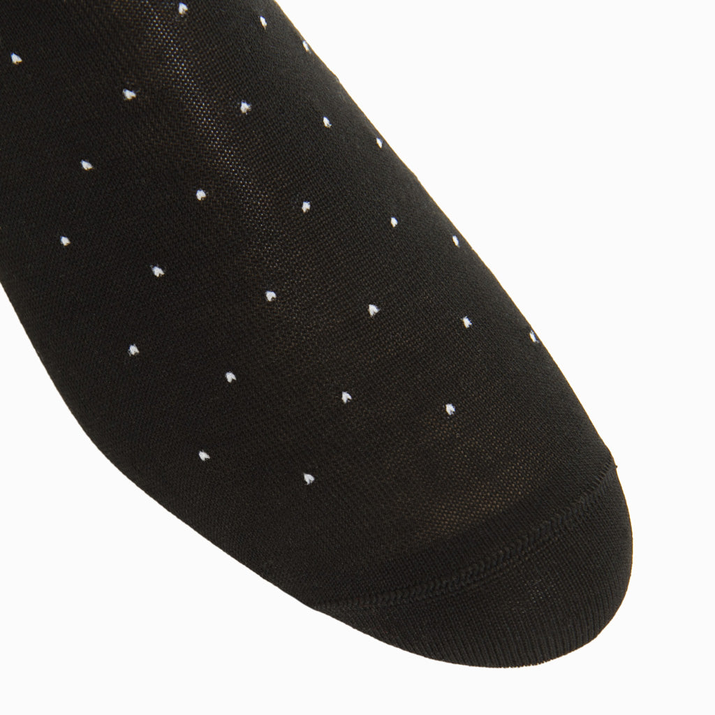 John Hyatt Pin Dot Cotton Dress Sock