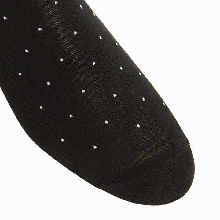 John Hyatt Pin Dot Cotton Dress Sock