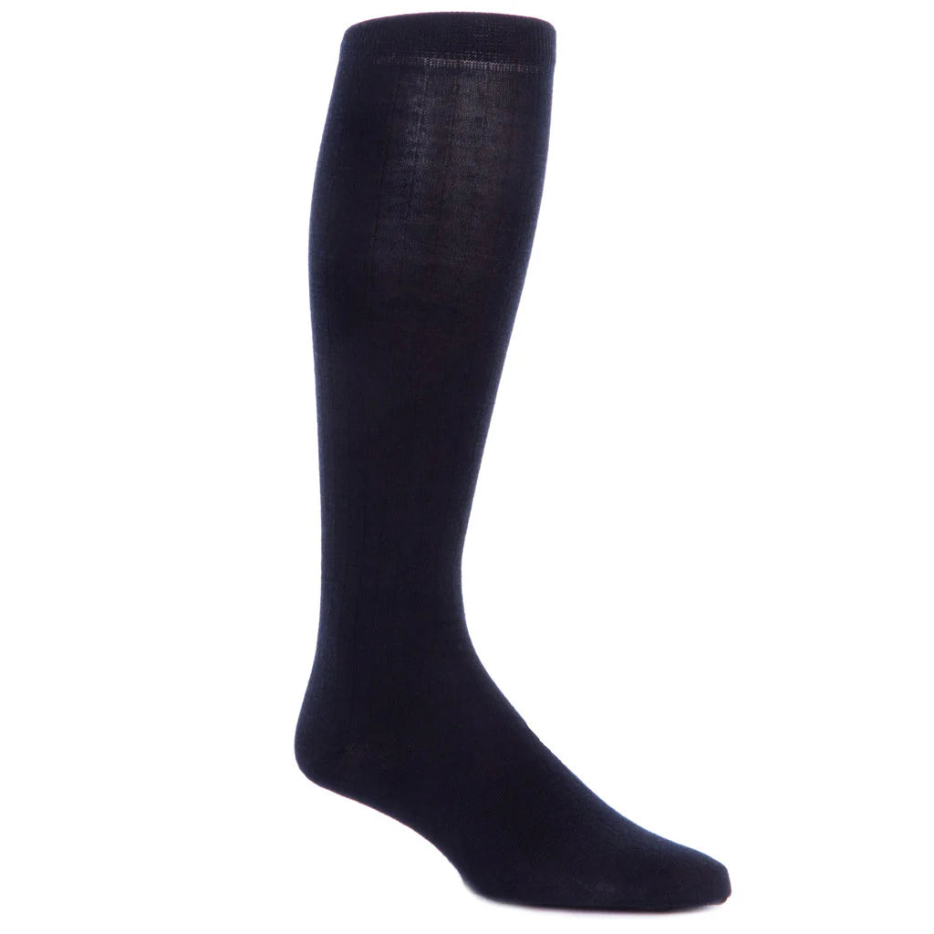 John Hyatt Solid Merino Dress Sock | Black