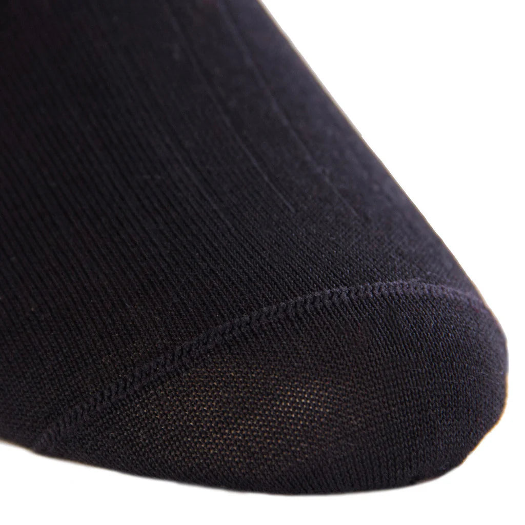 John Hyatt Solid Merino Dress Sock | Black