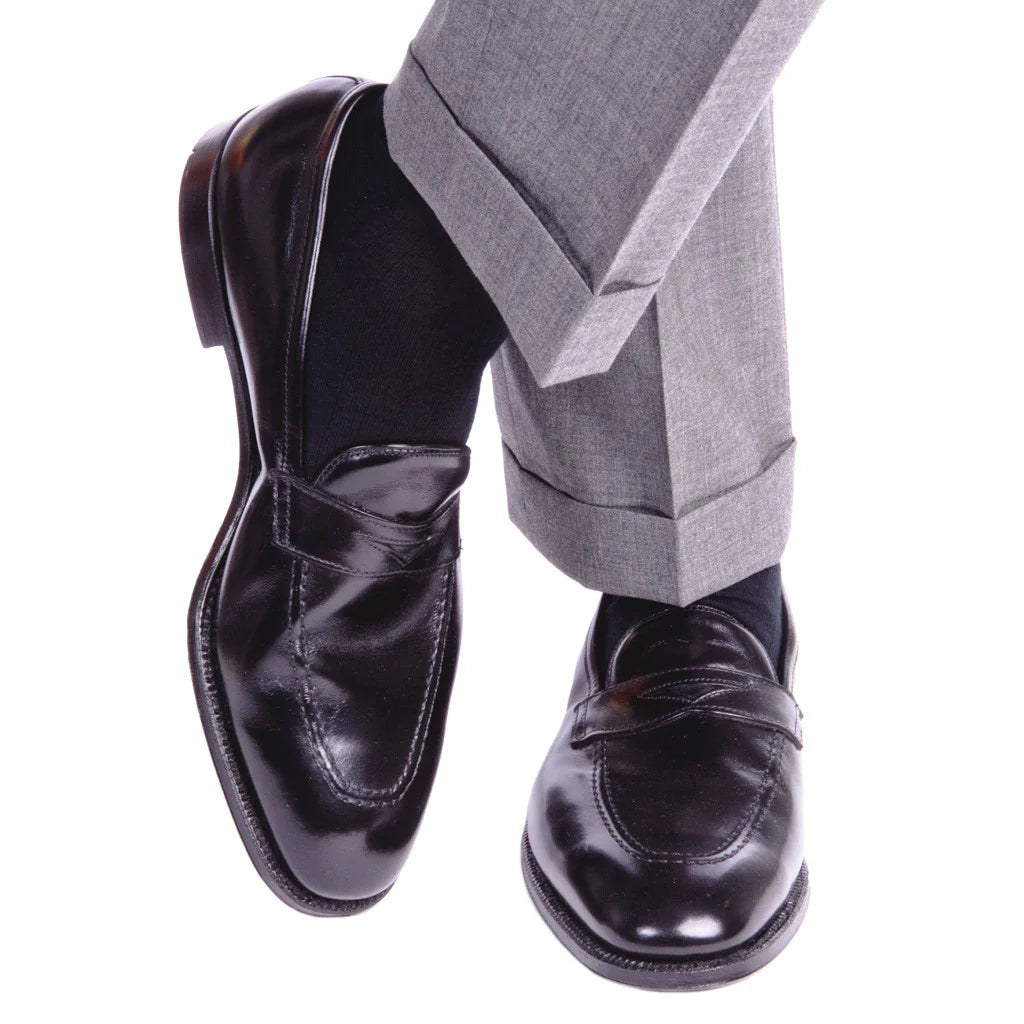 John Hyatt Solid Merino Dress Sock | Black