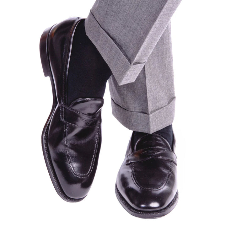 John Hyatt Solid Merino Dress Sock | Black