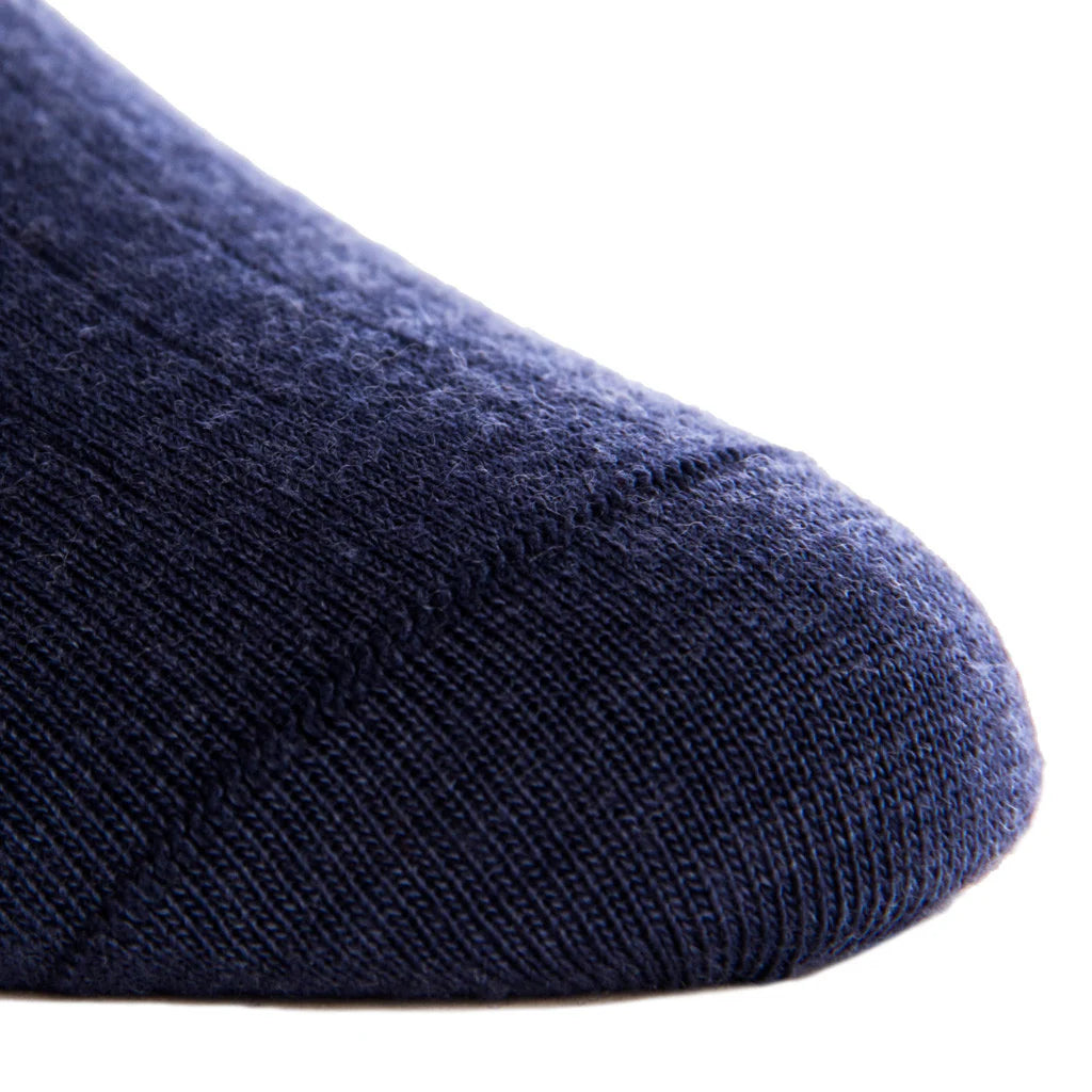 John Hyatt Solid Merino Dress Sock | Dress Navy