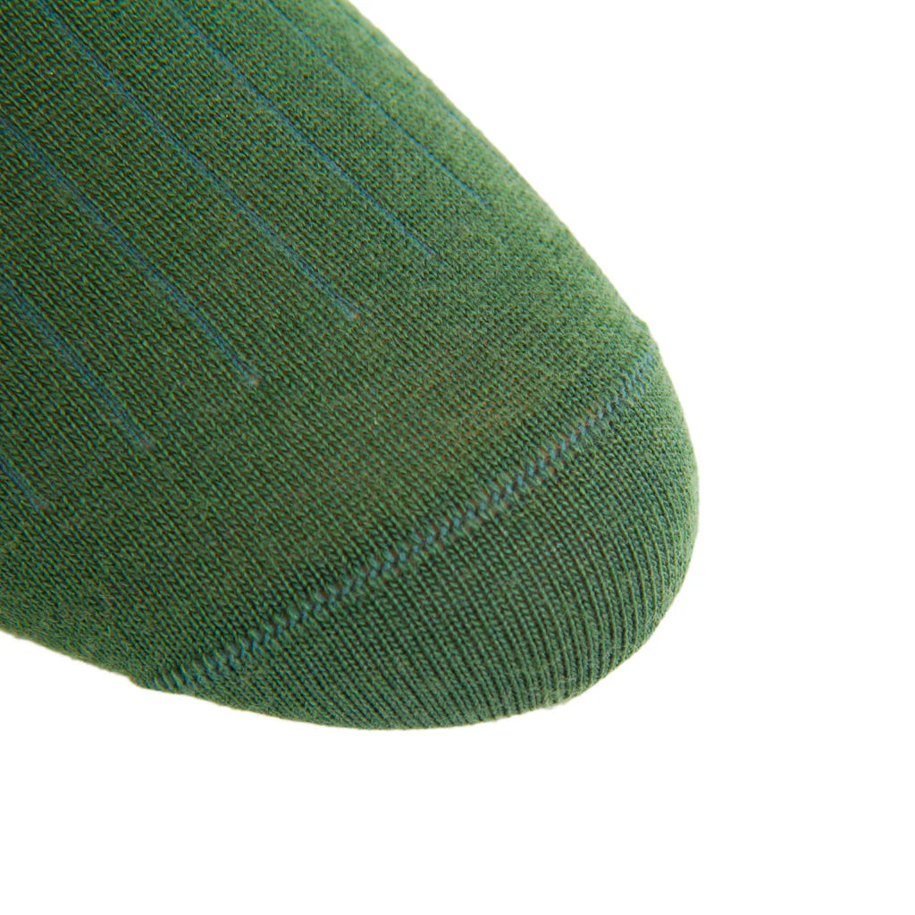 John Hyatt Solid Merino Dress Sock | Pine