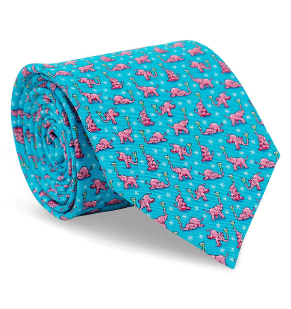 Bird Dog Bay Pink Elephant Tie