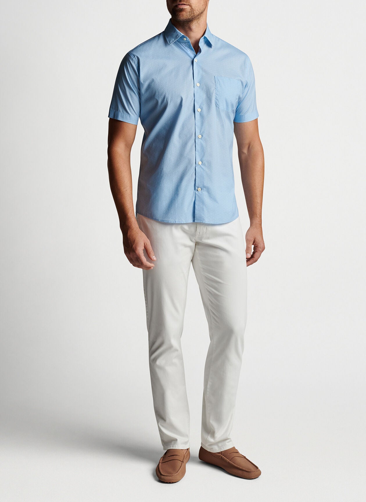 Peter Millar Olivet Short Sleeve Cotton Sport Shirt
