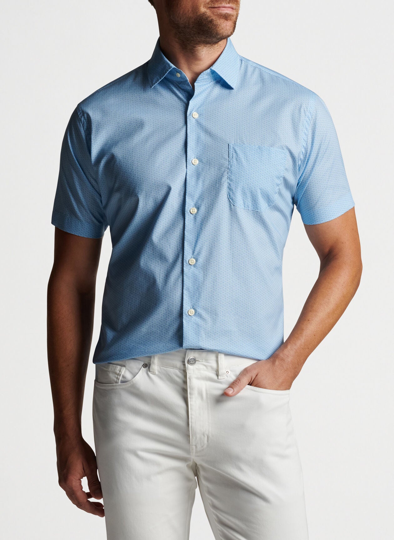 Peter Millar Olivet Short Sleeve Cotton Sport Shirt